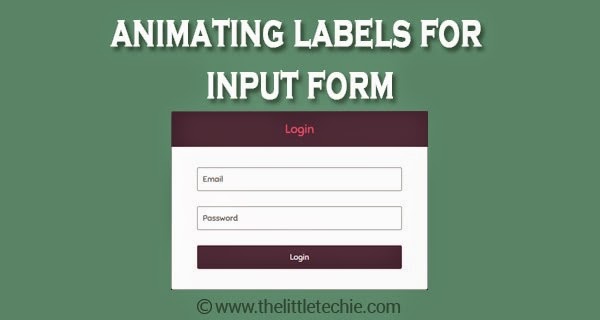 Animating labels for input form